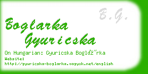 boglarka gyuricska business card